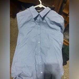 Worthington size medium, blue and white striped shirt, barely worn